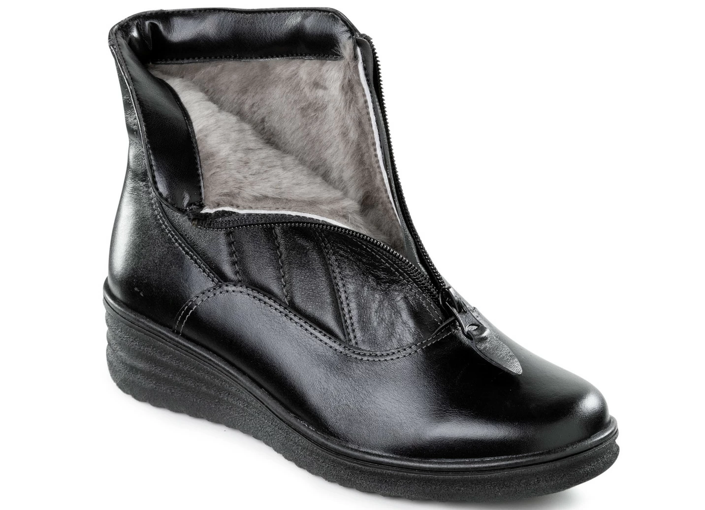 ELENA EDEN Reißverschluss-Stiefelette aus bestem Nappaleder