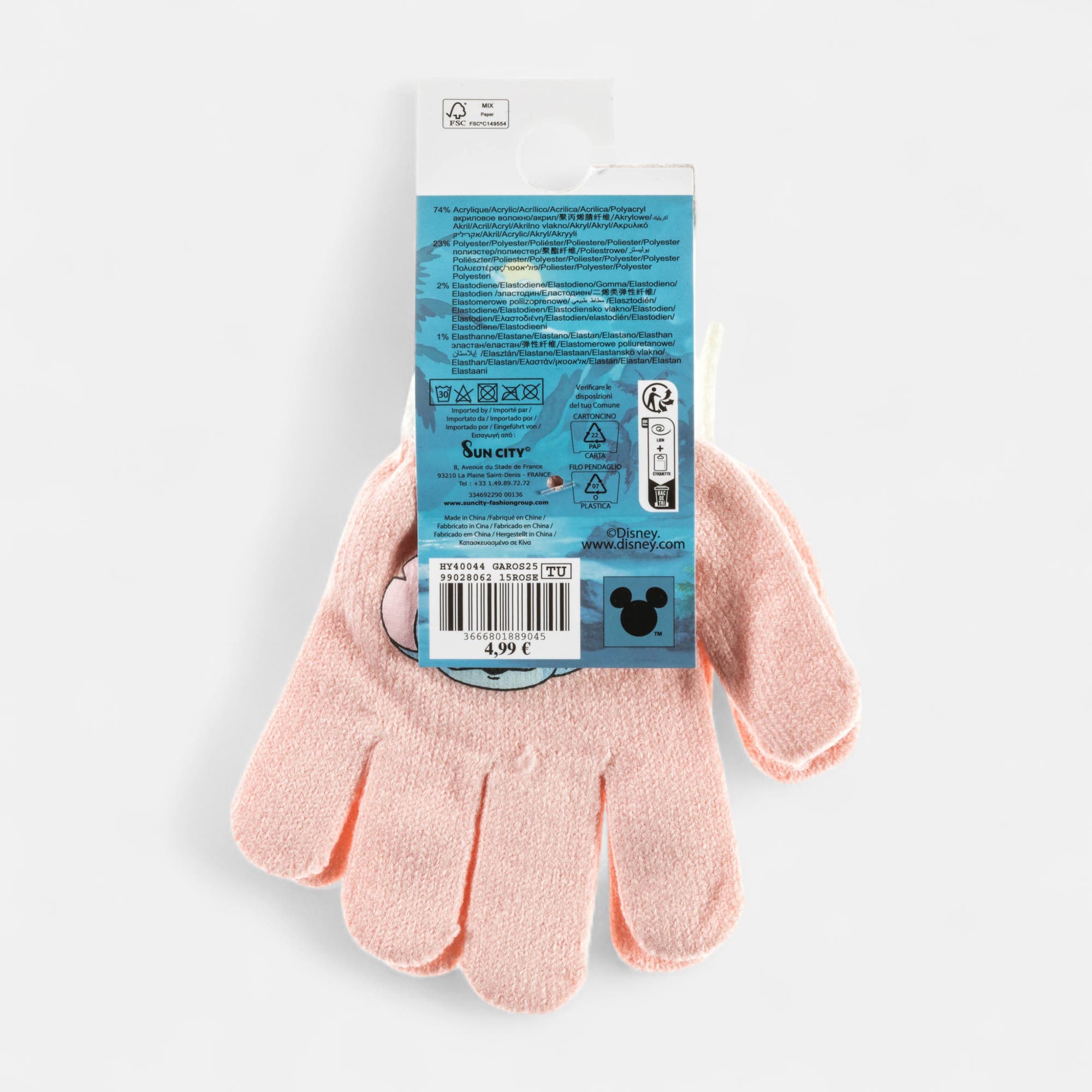 Gants rose
