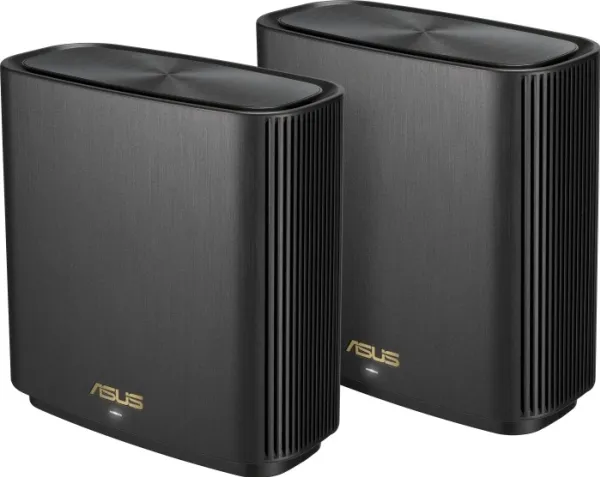 ASUS ZenWiFi AX (XT8) - Wi-Fi-system - (2 routere) - op til 5500 sq.ft - mesh 1GbE, 2.5GbE - Wi-Fi 6 - Tri-Band