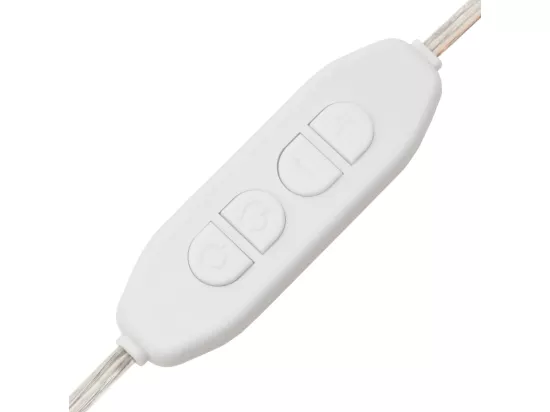 Coiffeuse à LED et 2 armoires Blanc brillant Bois d'ingénierie