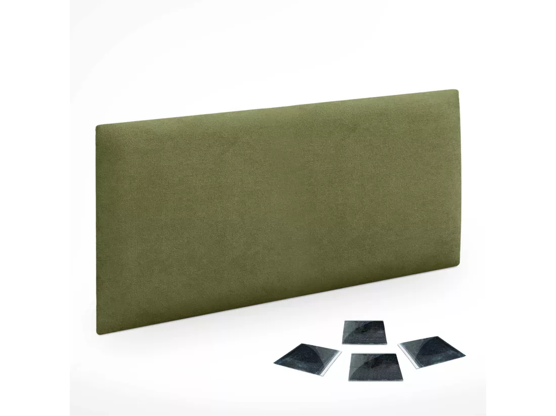 DHOME Lot de 1 Panneaux muraux en tissu auto-adhésifs Panneaux muraux absorbants acoustiques Protection contre les chocs (Vert, 60x50cm, x1)