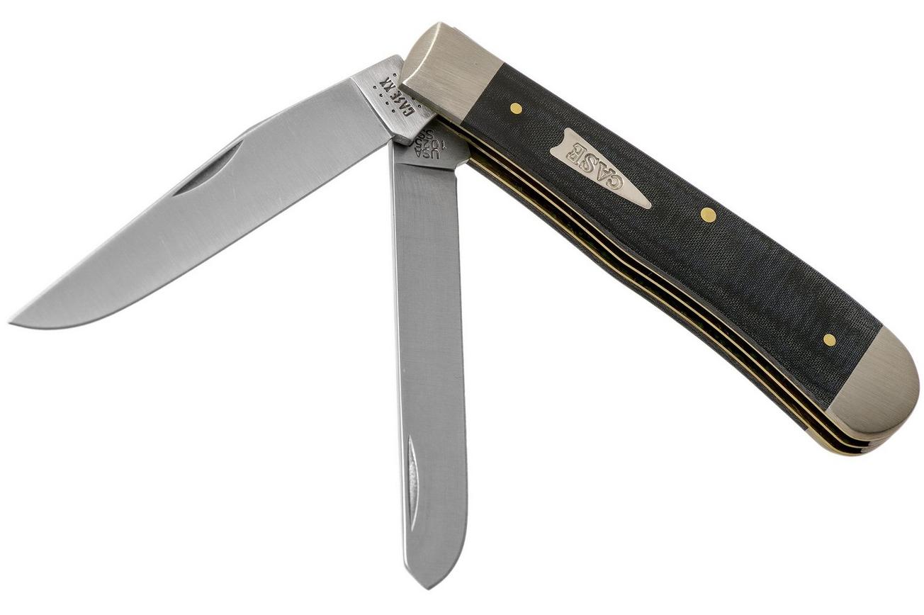 Case Trapper Smooth Black Micarta, 27730, 10254 SS zakmes