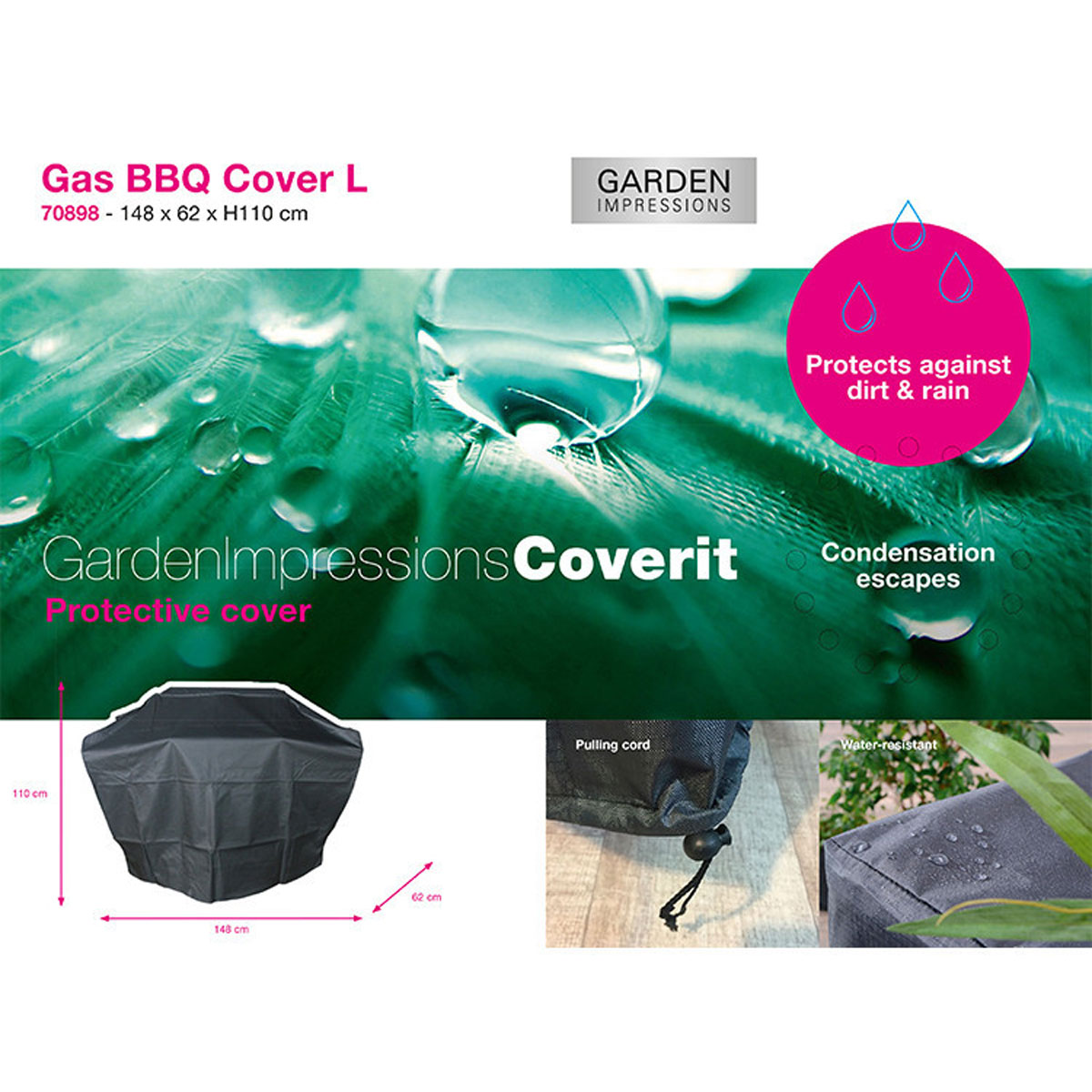 Garden Impressions Coverit Maat L gas barbecuehoes