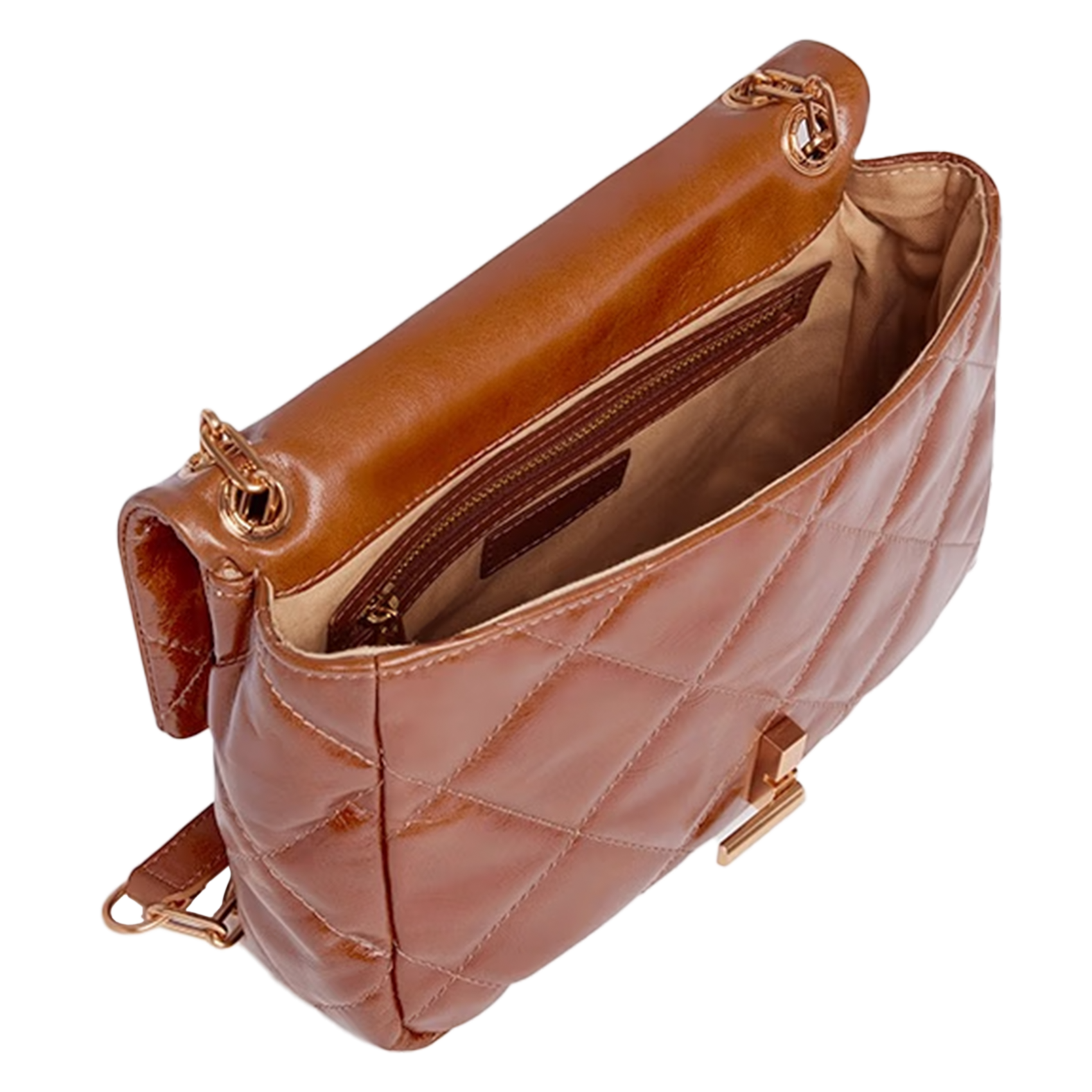 GRAND MOON - Sac bandoulière en cuir | Marron