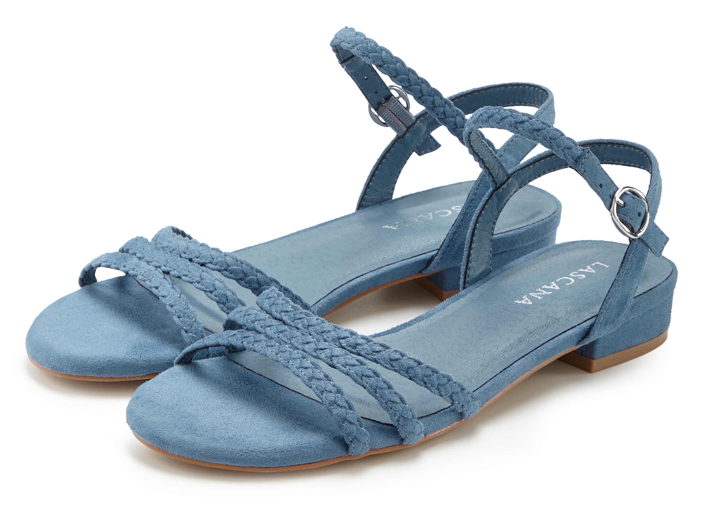 LASCANA Sandale »Sommerschuh«  Sandalette, Sommerschuh mit geflochtenen Riemchen VEGAN