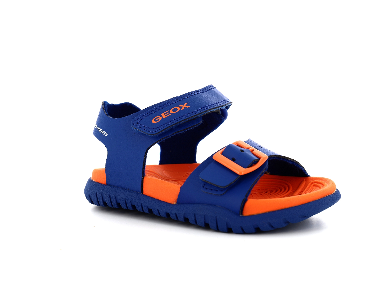 Geox-J FUSBETTO J35HMA Matières combinées Bleu-Orange