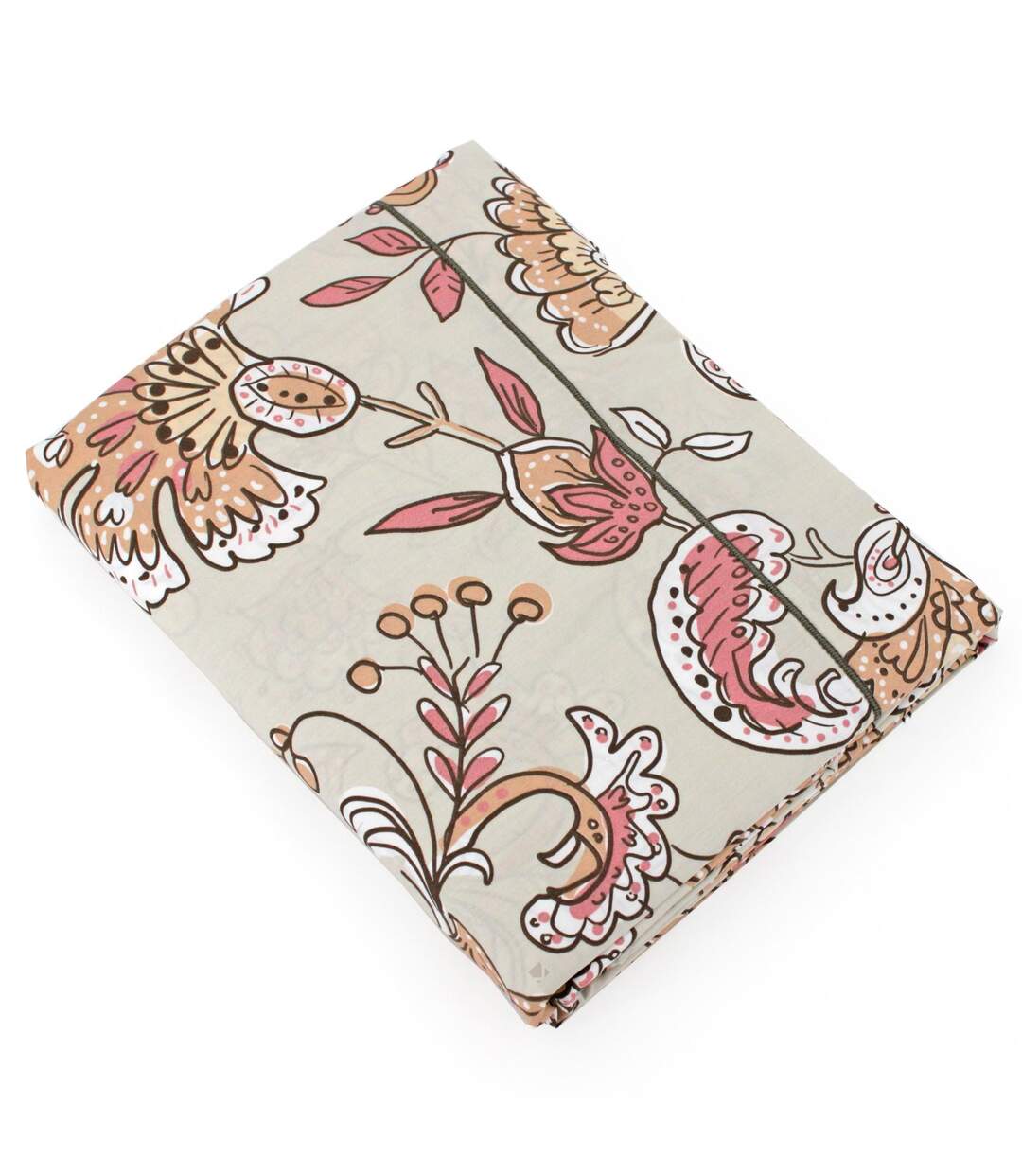 Drap plat 280x325 cm percale coton SANTAL beige melba