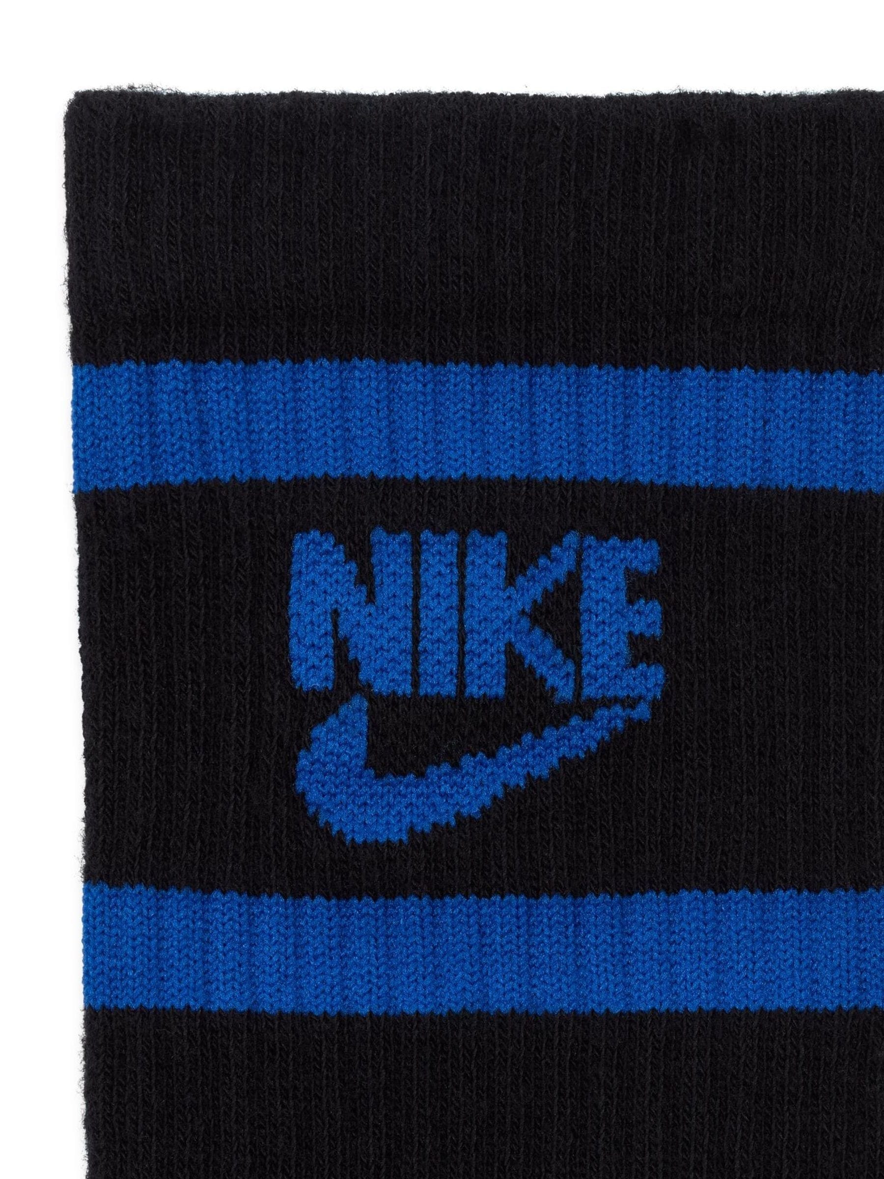 Blauw - Nike - 6 paar gevoerde sokken met boord voor kinderen