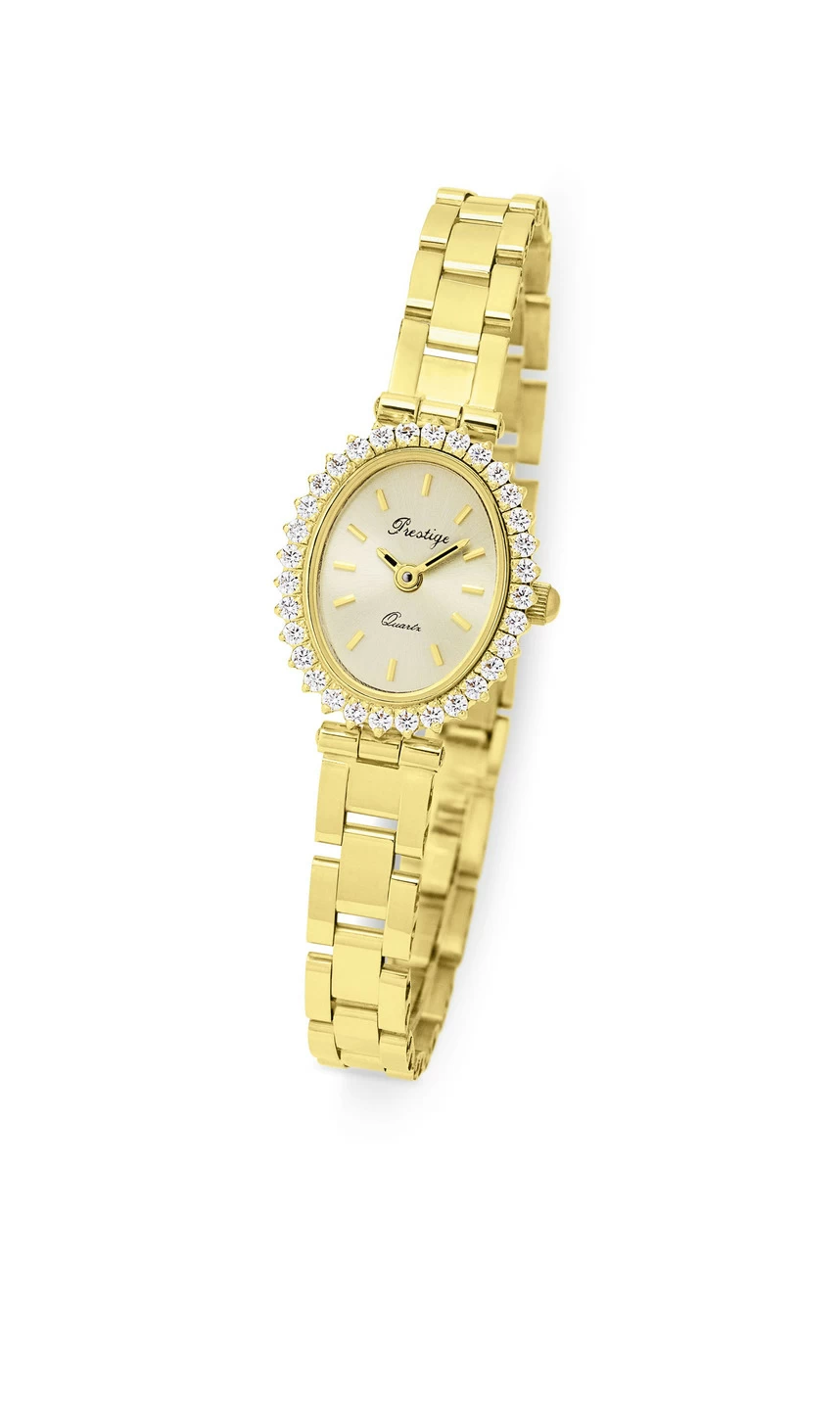 Prestige-Quartz-Damenuhr aus Gold
