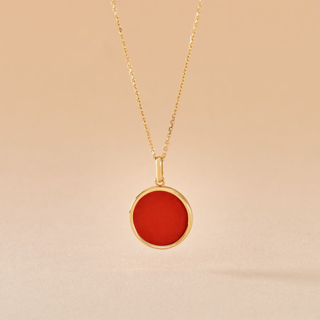 Pendentif Ultane Or Jaune Corail