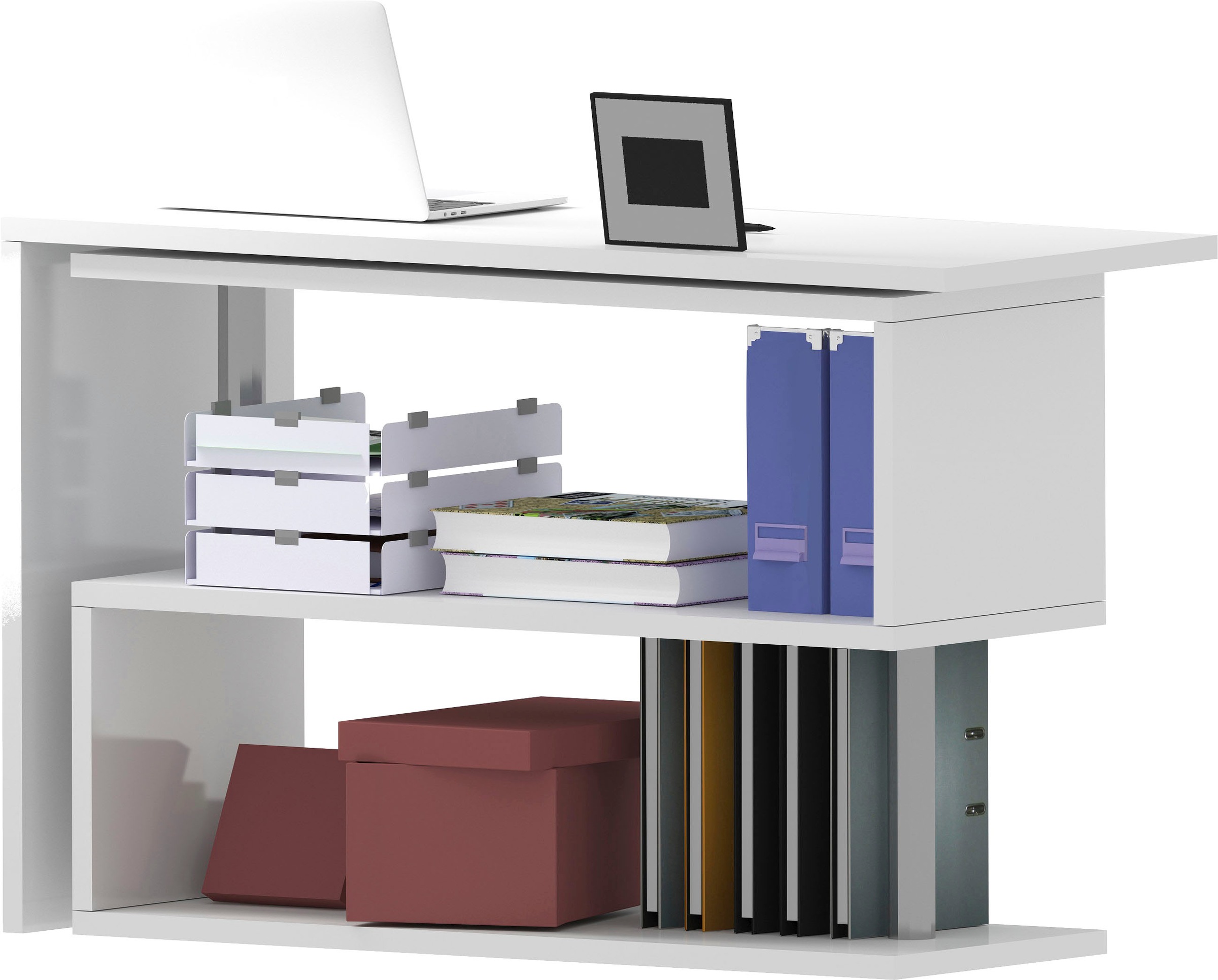 INOSIGN Schreibtisch »Volta, Made in Italy« multifunktional - als Computertisch, Eckschreibtisch oder Sideboard