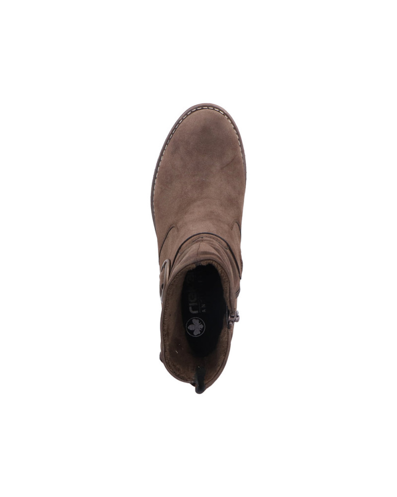 Rieker 79454-25 dame ankelstøvle brun | Komfort & stil