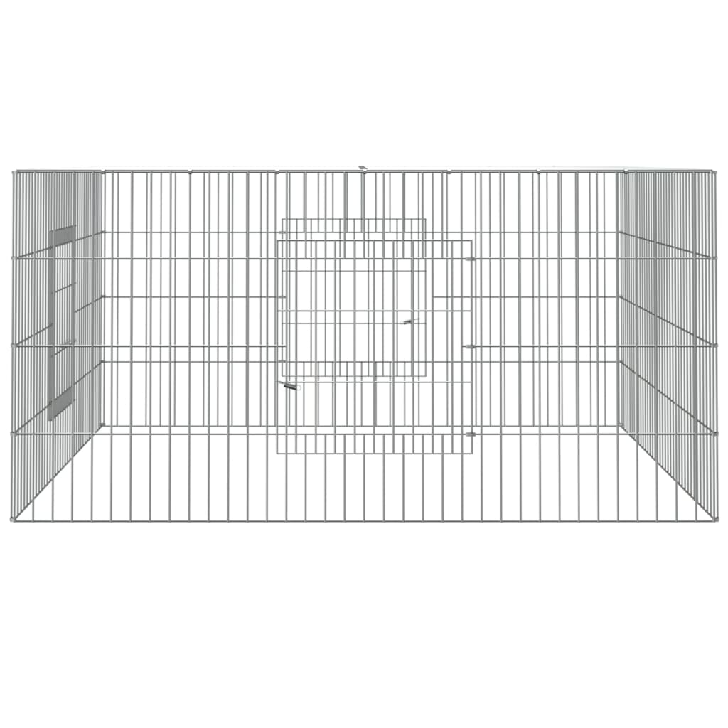 Cage à lapin 110x110x55 cm fer galvanisé