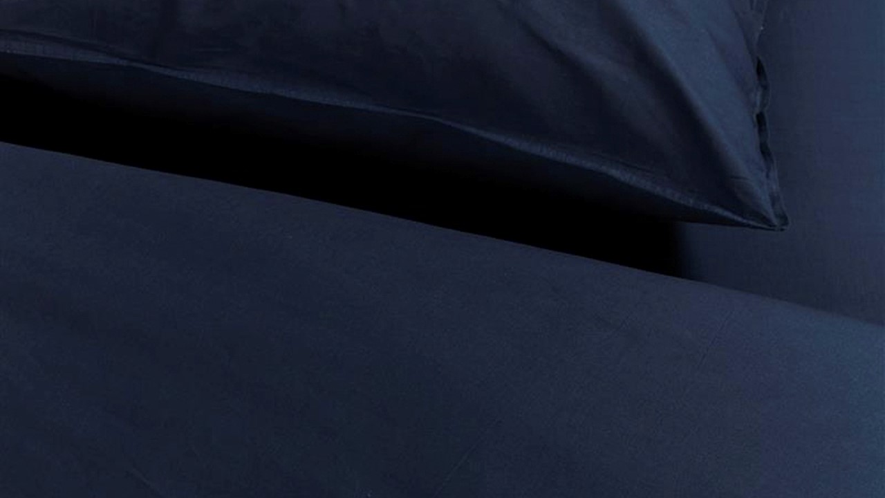 Dekbedovertrek Cotton Uni dark blue