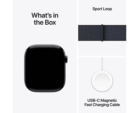 Apple Watch Series 10 GPS 46mm Jet Black Aluminium Case with Ink Sport Loop