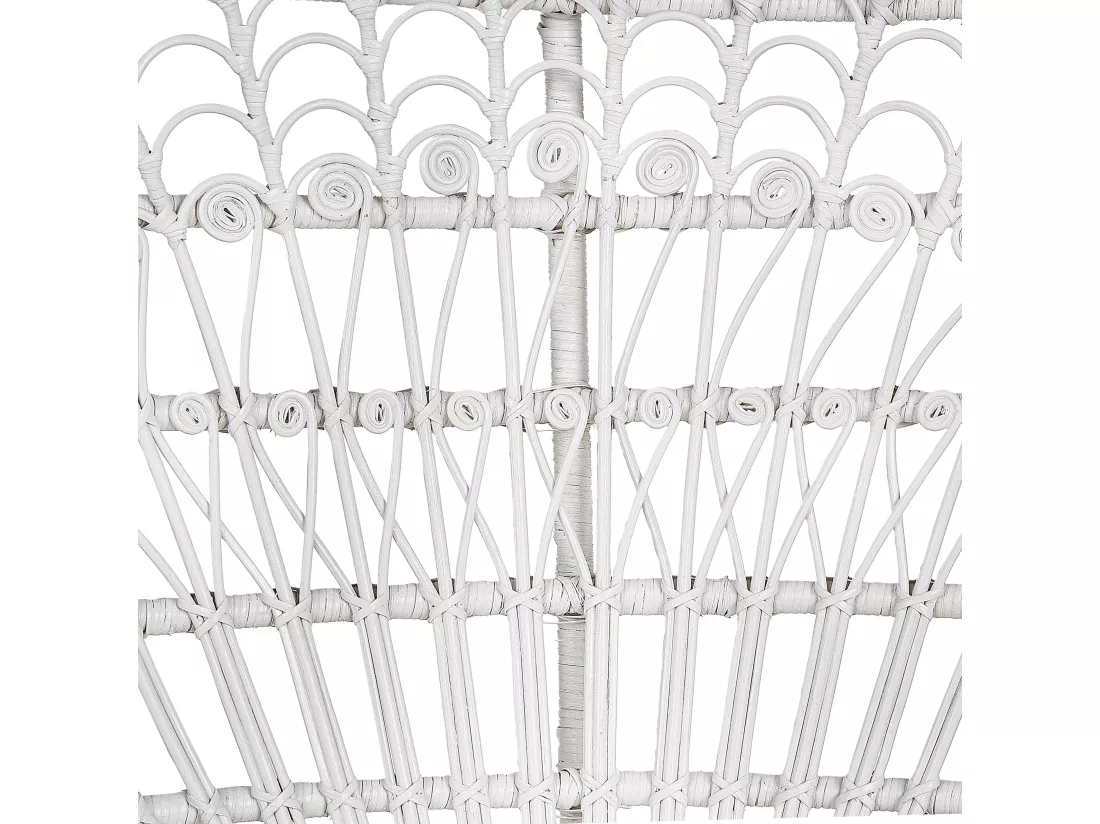 Chaise paon EMMANUELLE Rotin Blanc