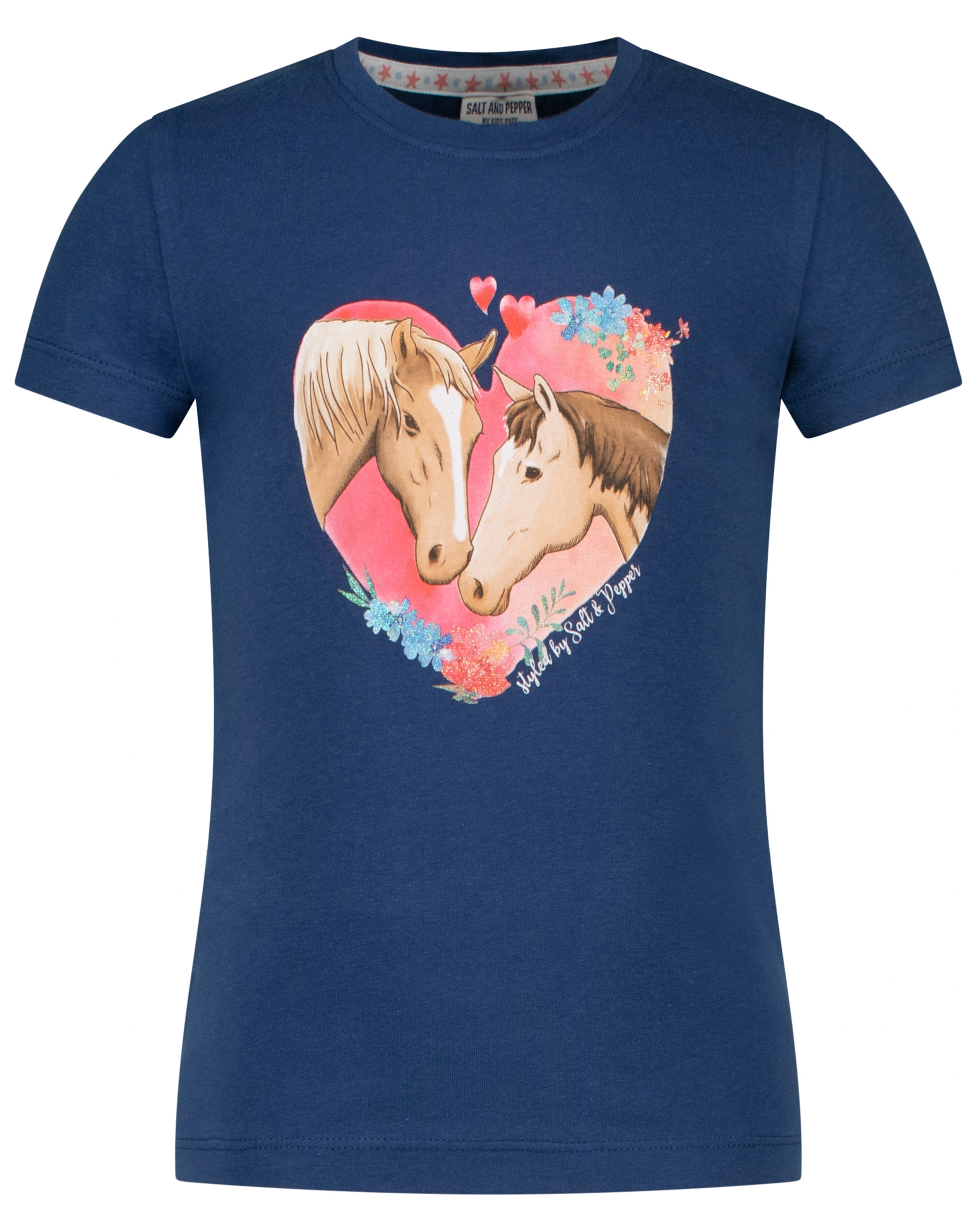 T-Shirt HORSES HEART in ink blue