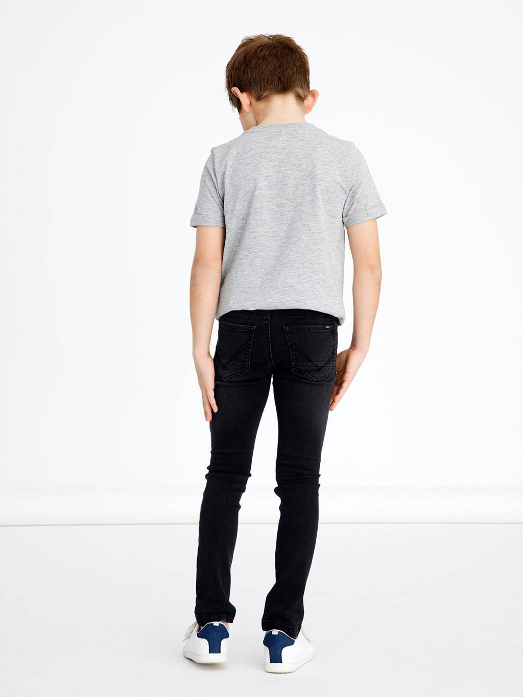 NAME IT skinny jeans NKMPETE zwart