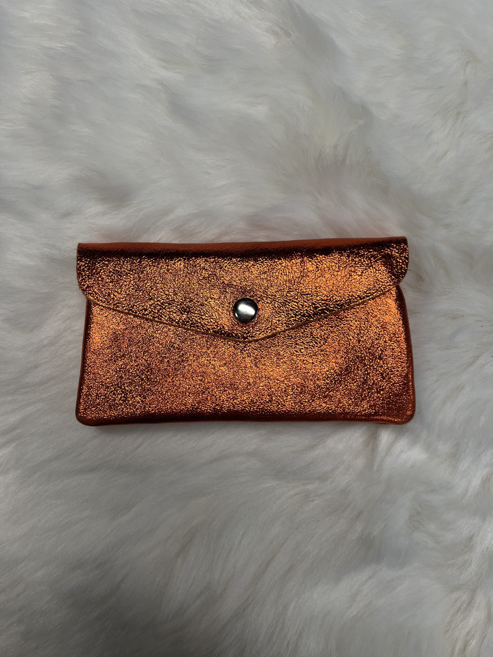 Lommers Leer Portemonnee L Evelyn | 3 Metallic Orange