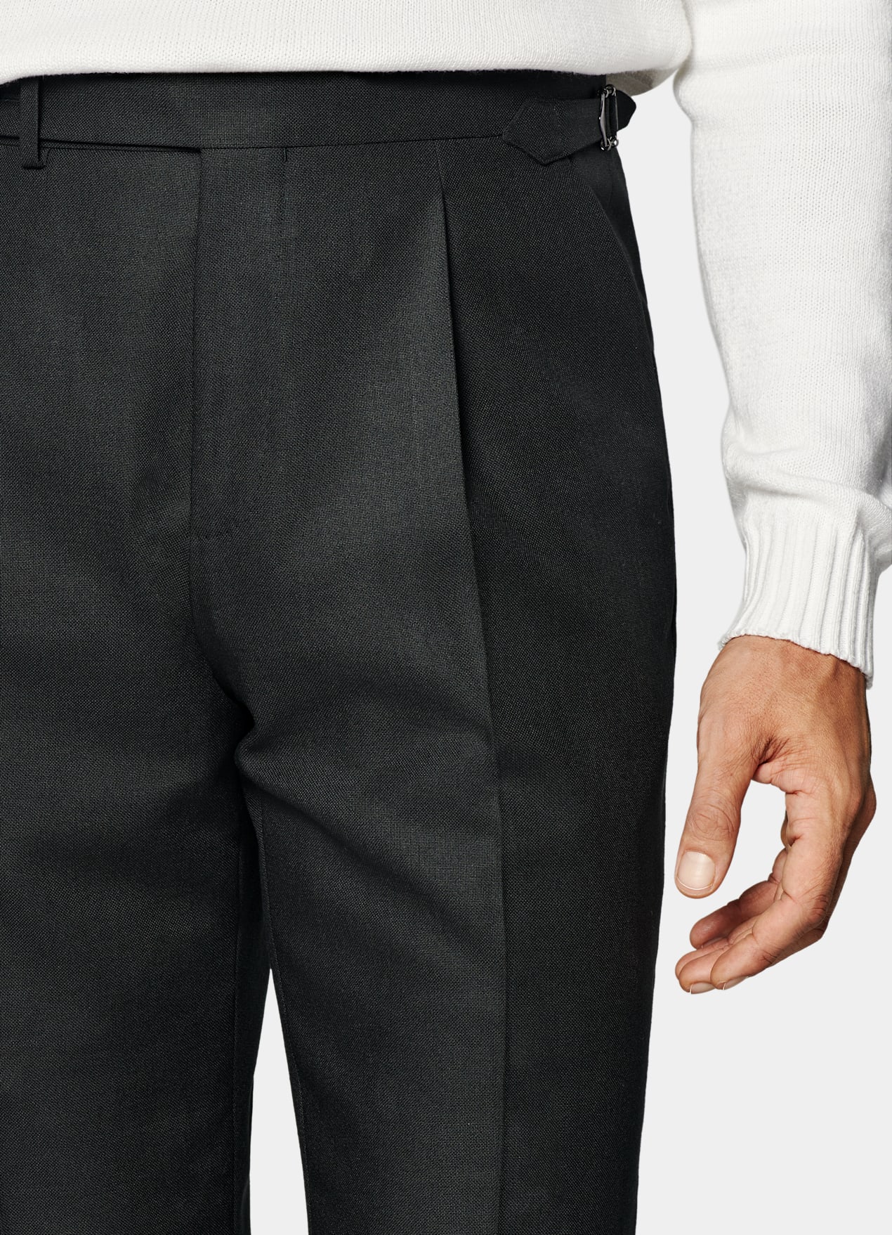 Pantalon Slim Leg Tapered vert foncé