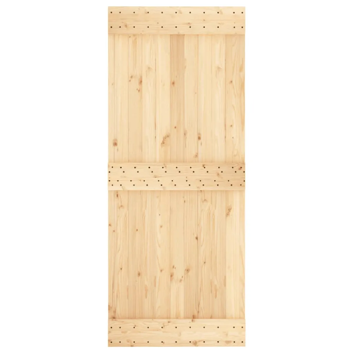 vidaXL Porte coulissante avec quincaillerie - Pin massif