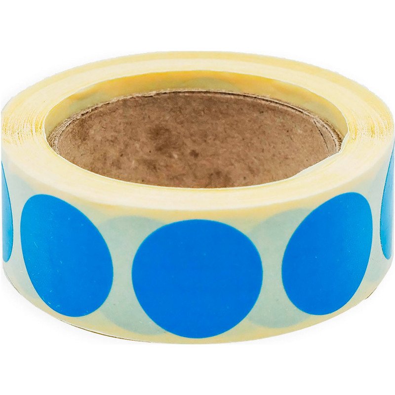Pastille adhésive repositionnable Ø 20 mm Avery bleue - Rouleau de 500