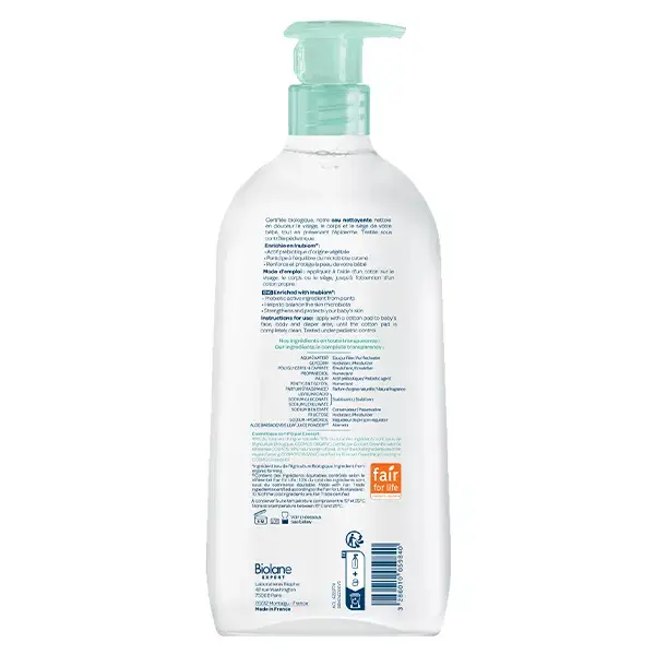 Biolane Expert - Água Micelar Orgânica Sem Enxágue - Pele Sensível - 500ml