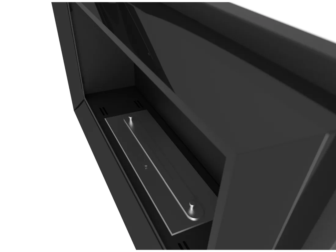 Cheminée au bioéthanol encastrable Frame 900 SimpleFire avec verre noir