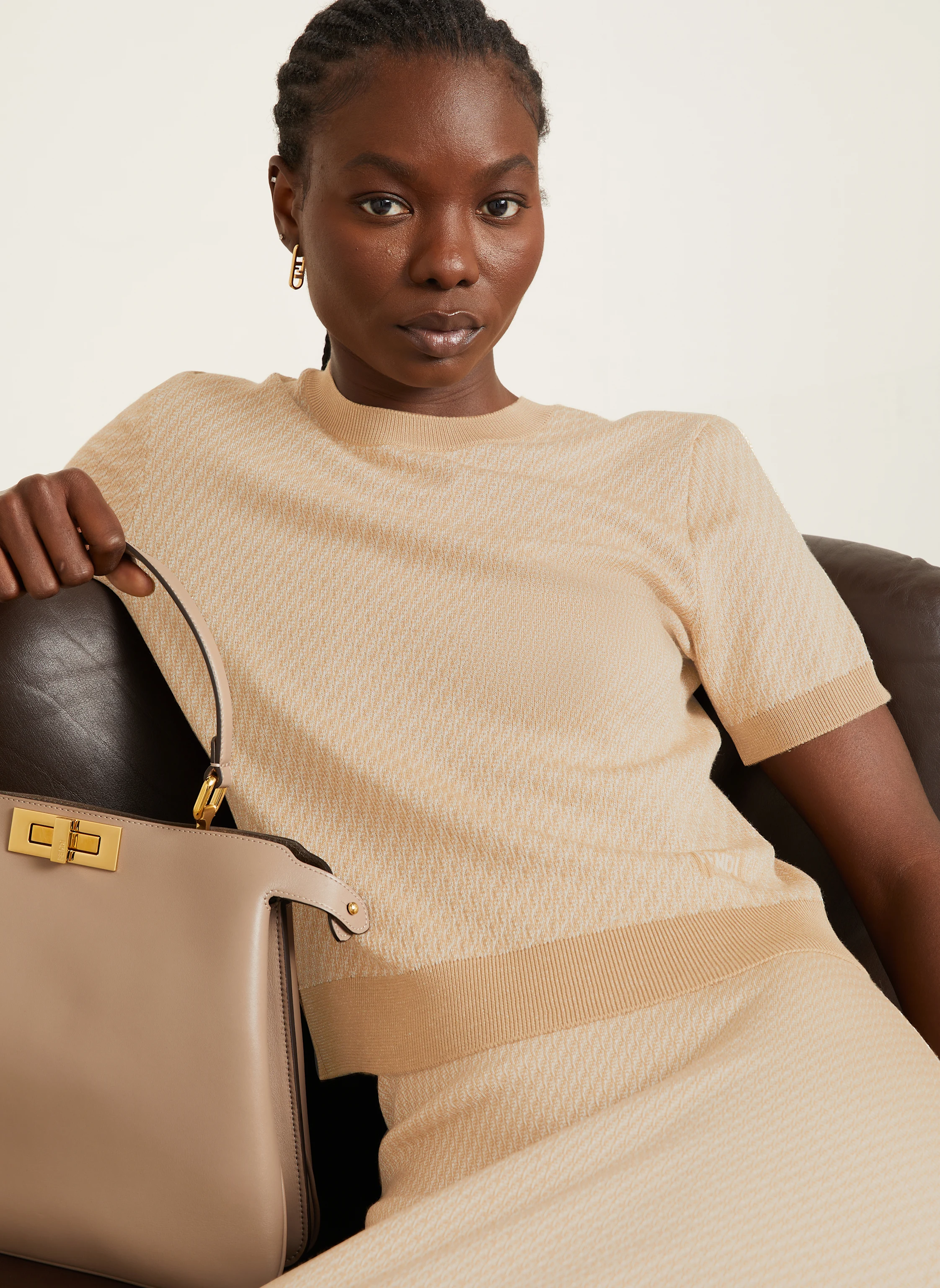 FENDI Strickshirt mit Seide