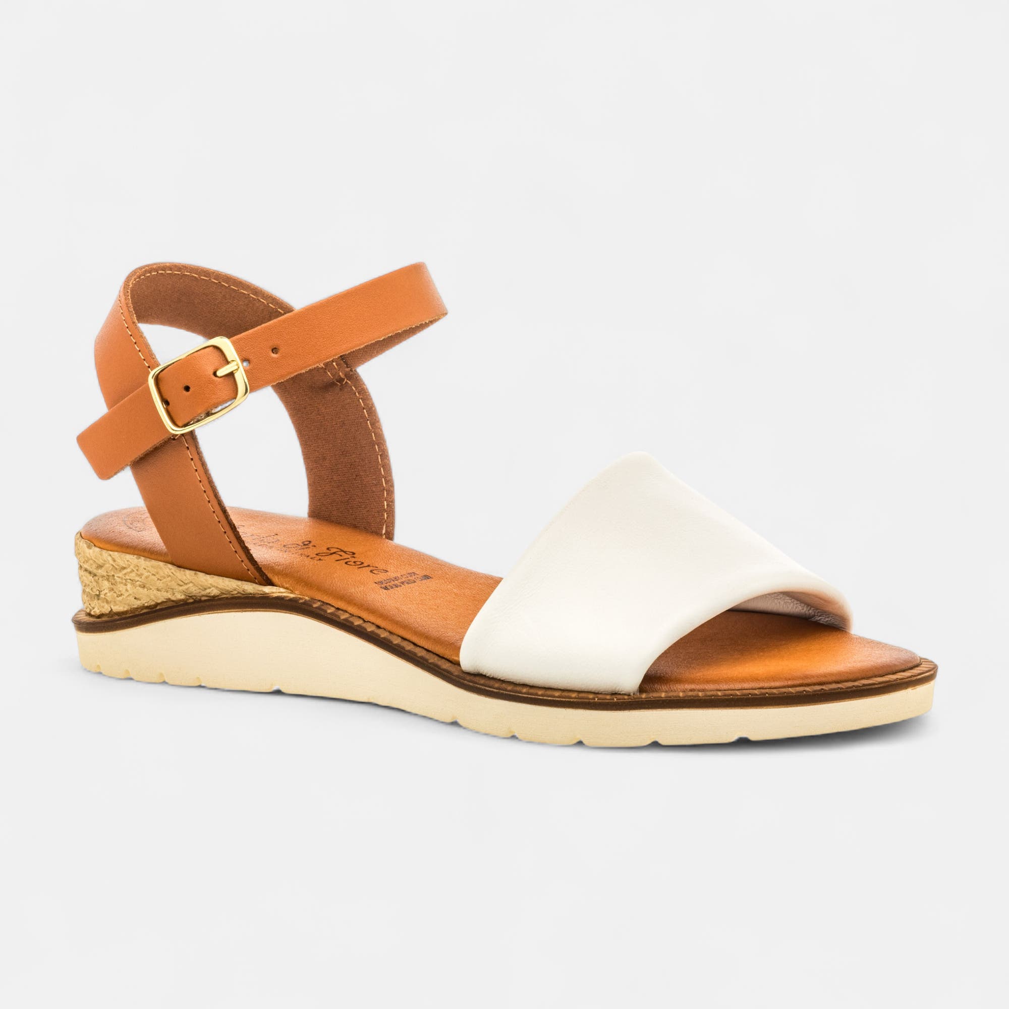 Nu-pieds Femme en cuir blanc