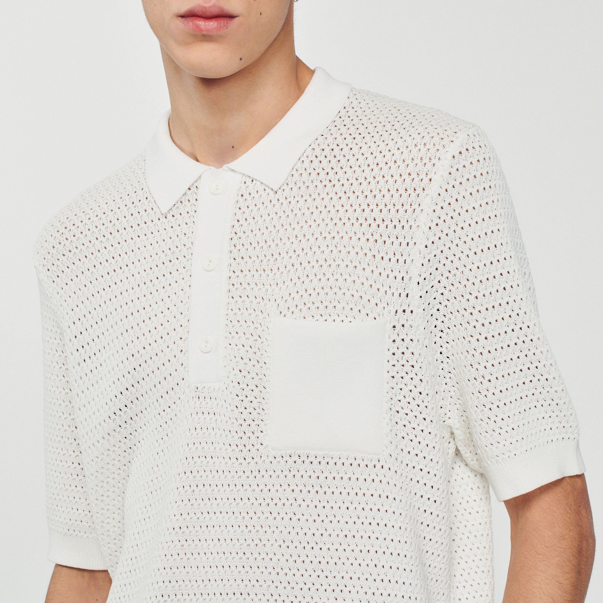 Pull polo manches courtes