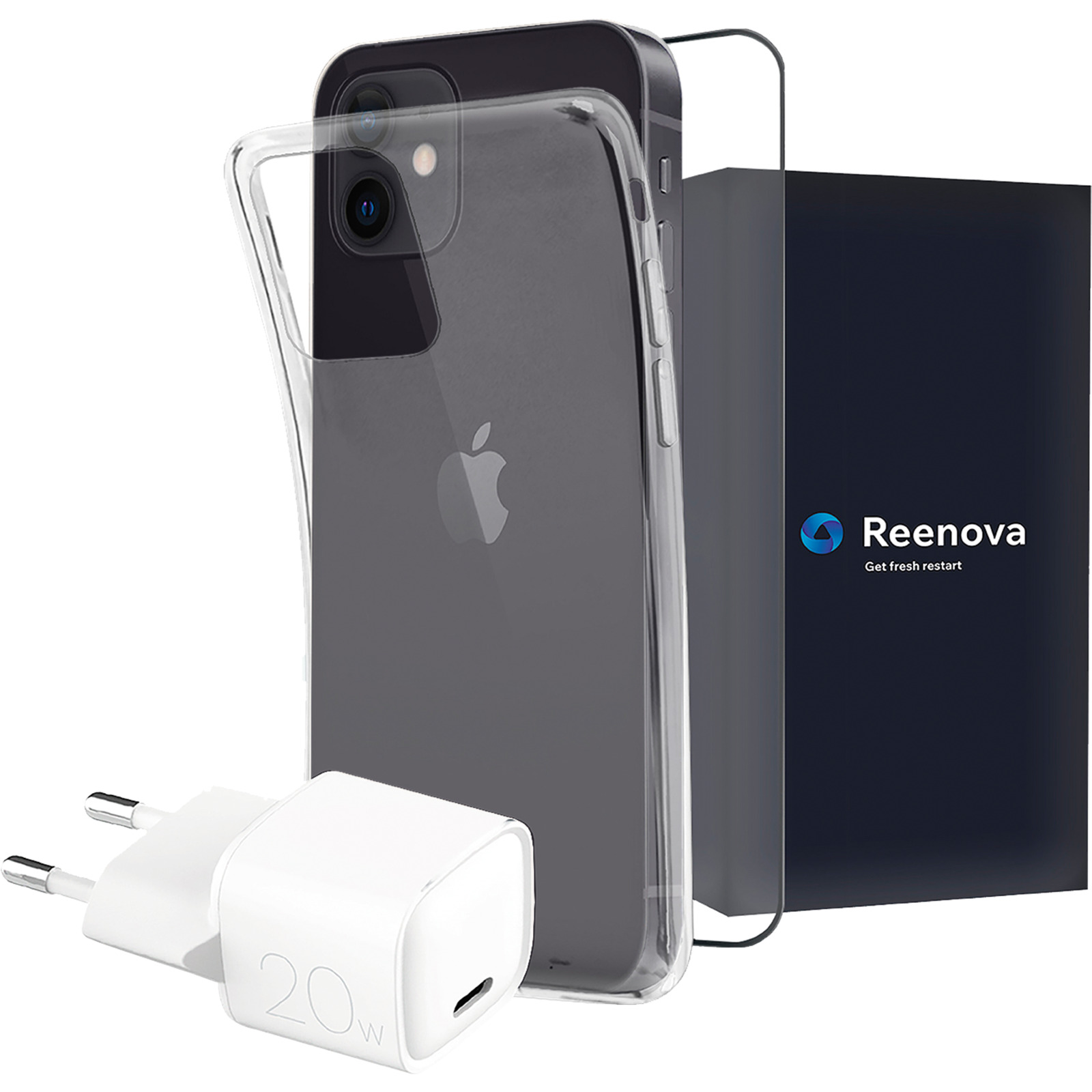 Apple iPhone 12 128GB schwarz Refurbished Grade A