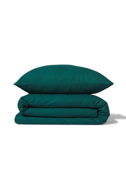 housse de couette en coton doux 140x200/220 vert foncé
