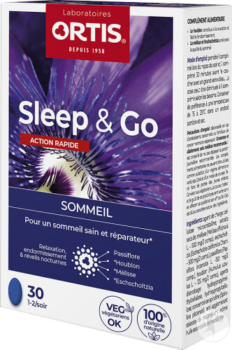 Ortis Sleep&Go Sommeil Action Rapide 30 Comprimés