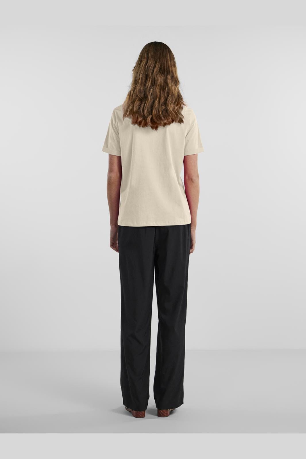 Pieces Pcria Ss Fold Up Solid Tee 3591265 birch