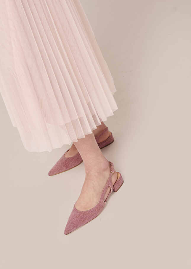 Jupe Juilletrose pale en tulle plissée