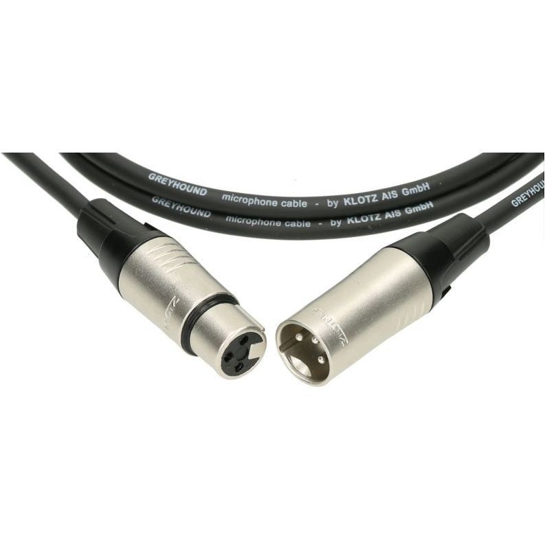 Klotz GRG1FM01.0 Greyhound XLR microfoonkabel met metalen connectoren 1m