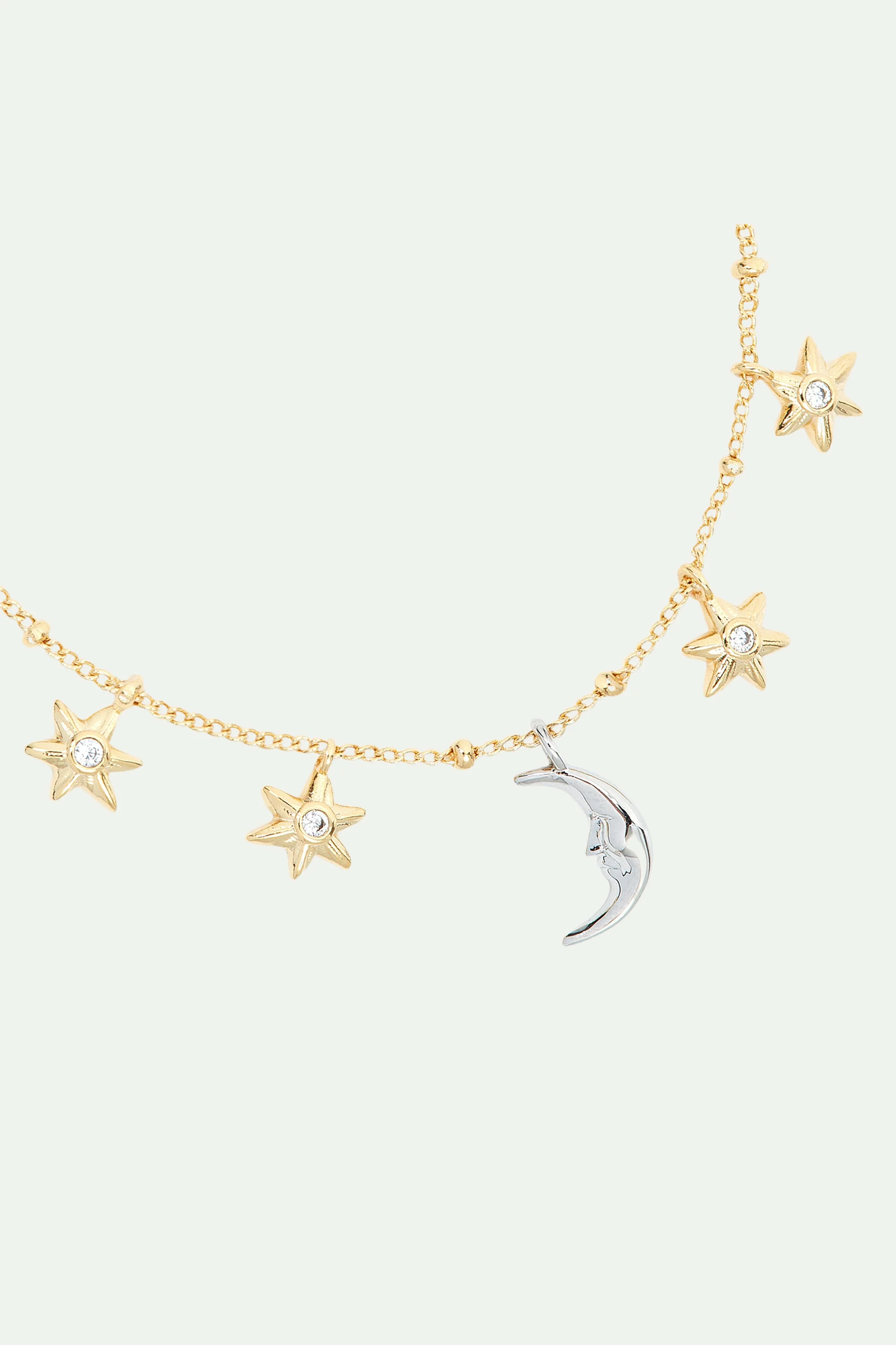 Bracelet fin charm's étoiles et lune | Multicolore