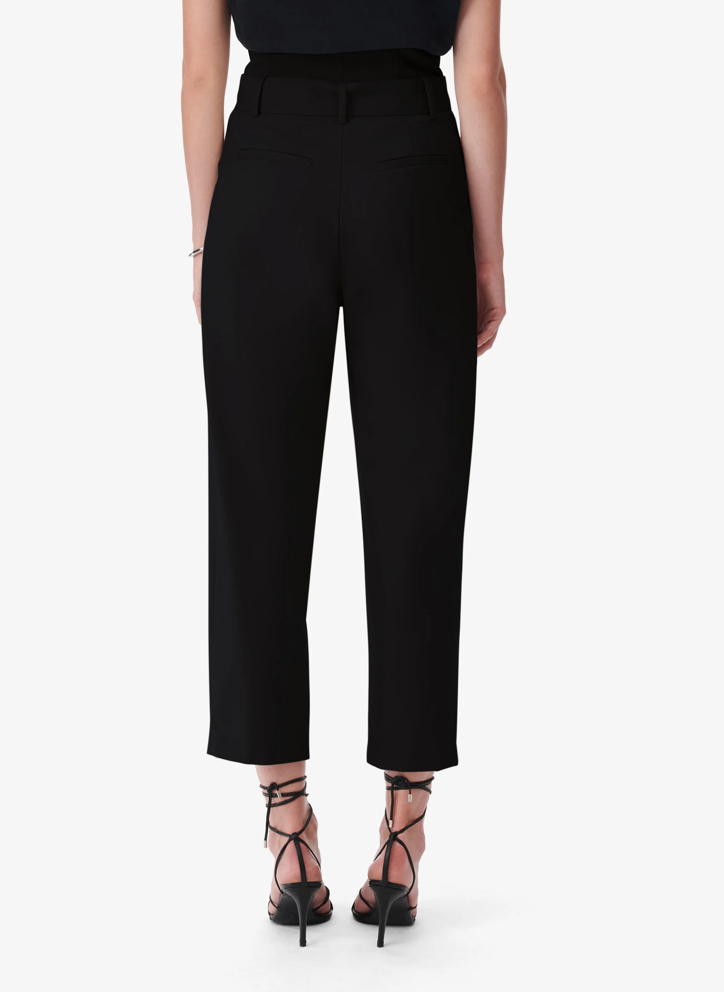 ARRISON - Pantalon droit en laine mélangée | Noir