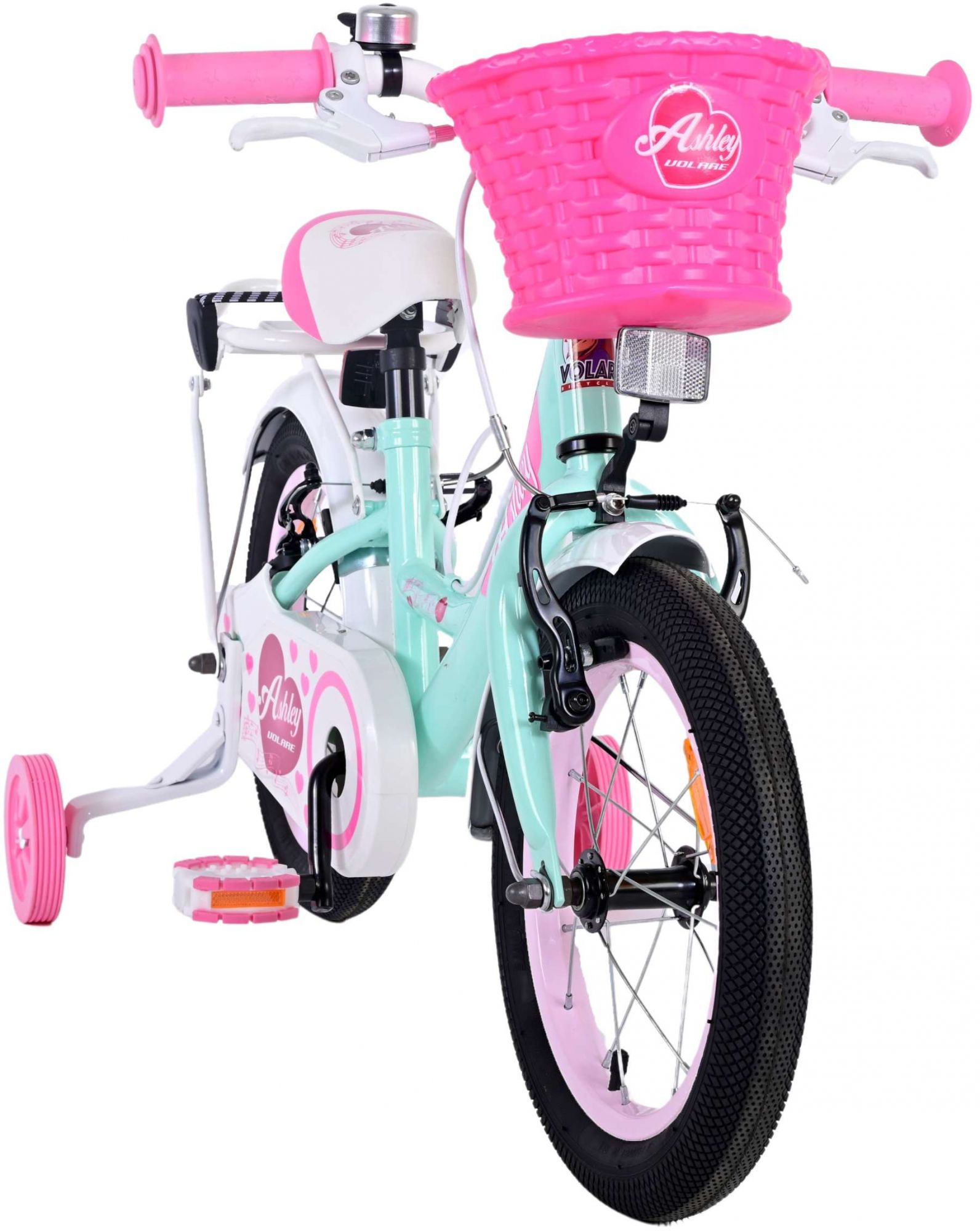 TPFSports Ashley Kinderfahrrad - Mädchen - 14 Zoll - Rücktritt + Handbremse - Weiß