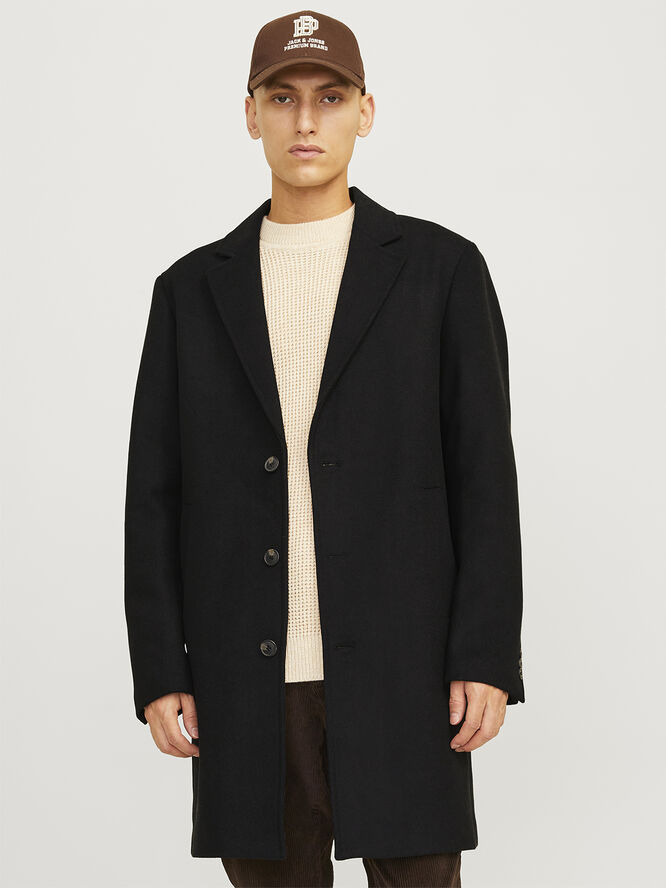 Jack & Jones JJEHARRISON WOOL COAT SN Black