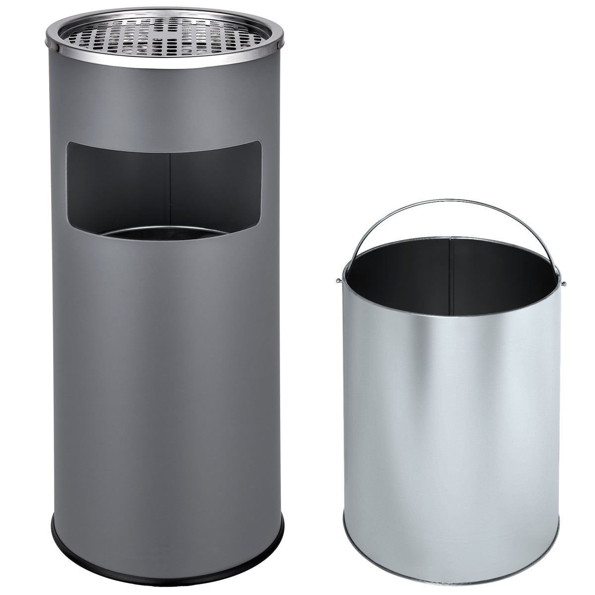 Staande asbak tectake rond 25 x 61 cm