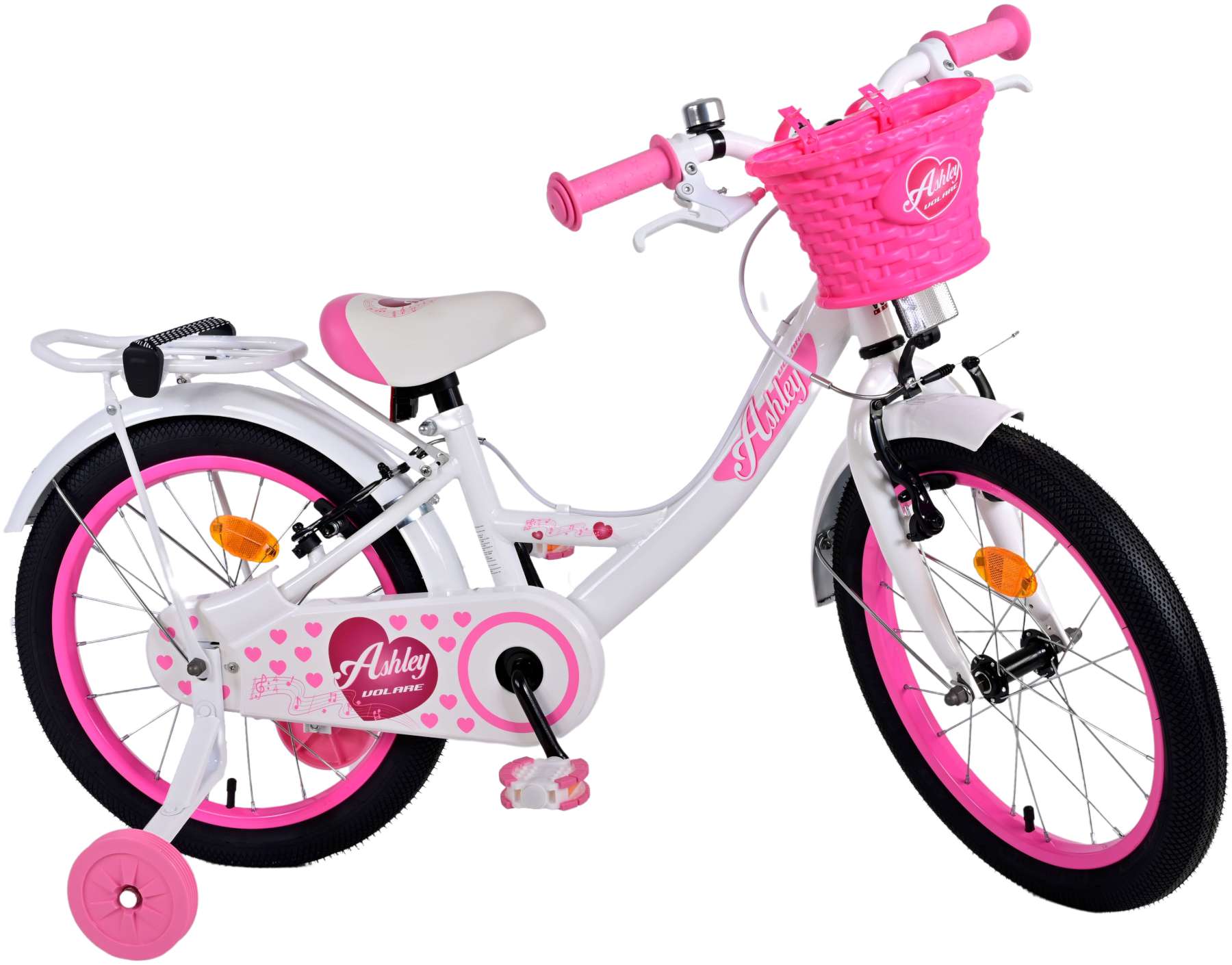 TPFSports Ashley Kinderfahrrad - Mädchen - 18 Zoll - Rücktritt + Handbremse - Rosa/Rot