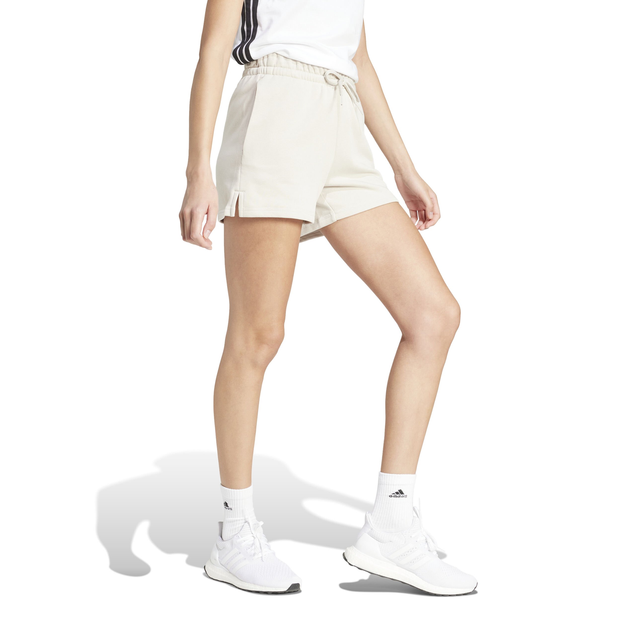 adidas Essentials Small Logo Feelcozy Shorts Femmes - Gris