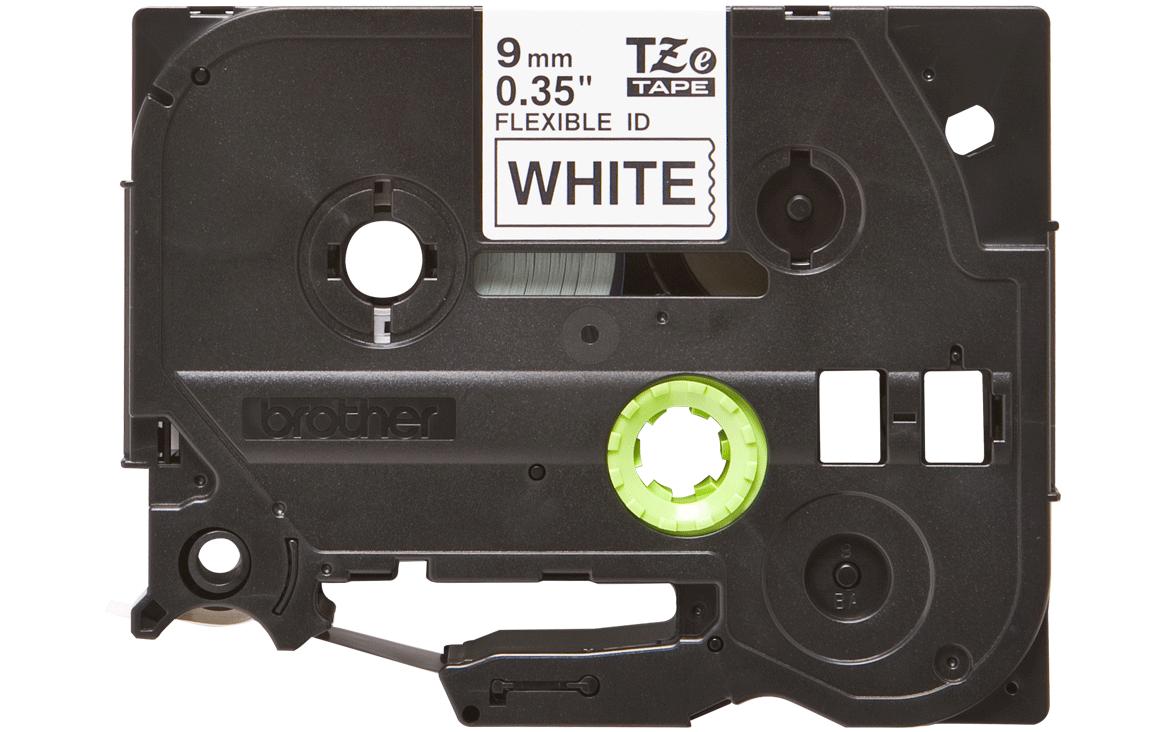 Beschriftungsband TZe-FX221 Schwarz auf Weiss9 mm-Beschriftungsband für Etikettendrucker