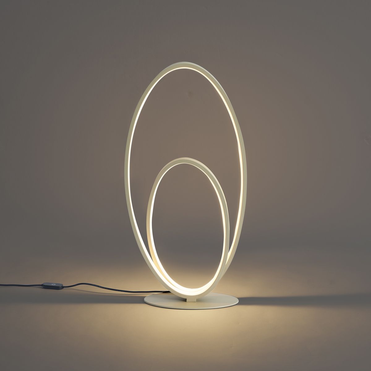 Design tafellamp beige incl. LED 3-staps dimbaar - Boomerang