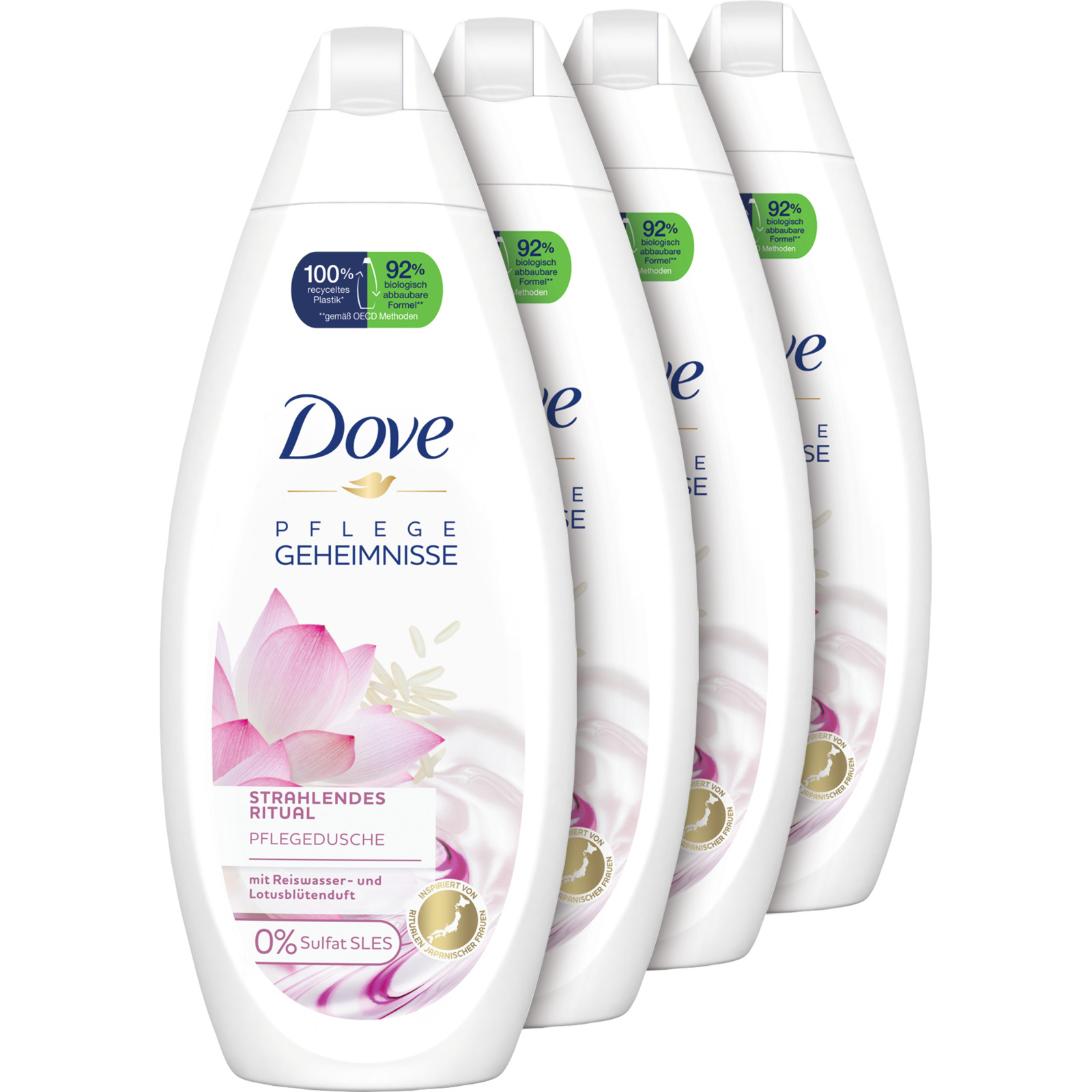 Dove Dusch Reiswasser+Lotusblüte 4 x 250 ml