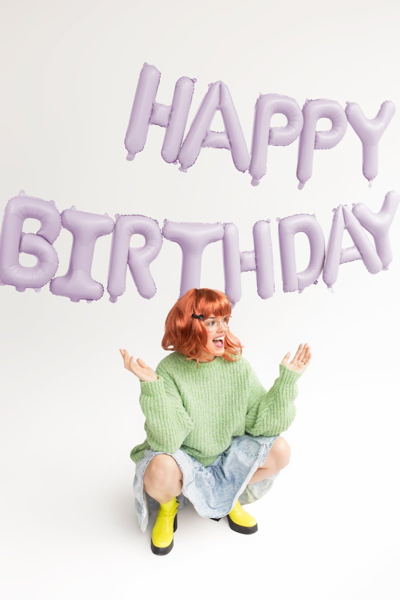 Happy Birthday Letter Ballon Paars 3,4m