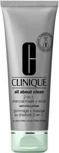 Clinique All About Clean 2in1 Charcoal Mask + Scrub All Skin, 100 ml