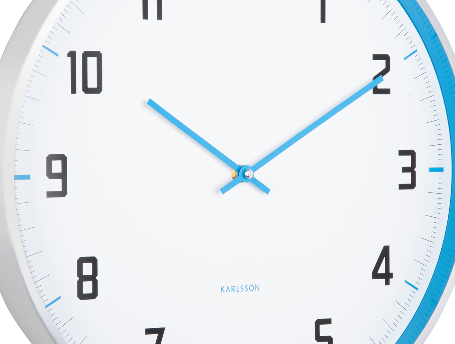 Wall clock Sporty bright blue